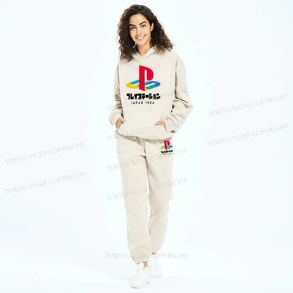 Tokyo-Tiger Playstation Japan 1994 Fleece Lined Hoodie Set