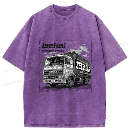 Tokyo-Tiger Isekai Transport Service Japanese Washed T-Shirt