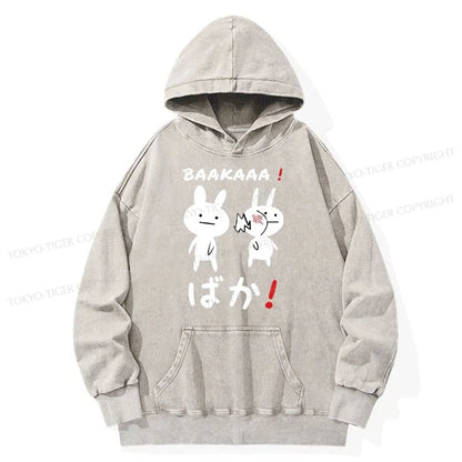 Tokyo-Tiger Anime Baka Manga Slap Washed Hoodie