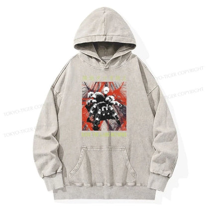 Tokyo-Tiger Real Scary Spiders Washed Hoodie