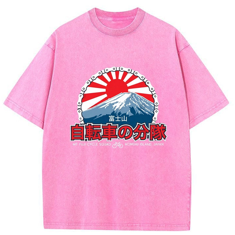 Tokyo-Tiger Fuji Bicycle Japanese Washed T-Shirt