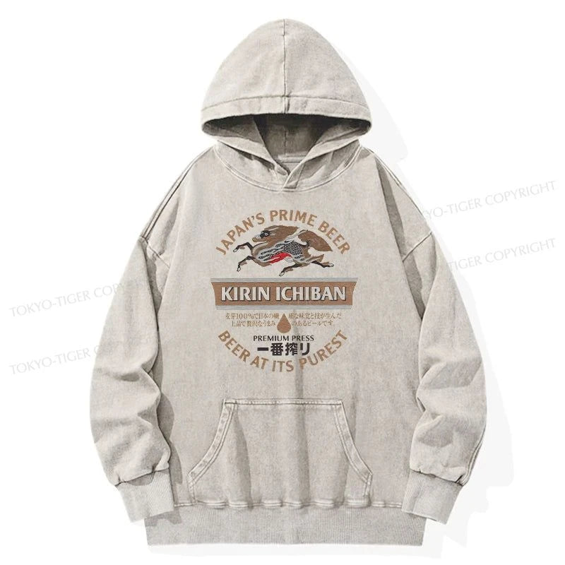 Tokyo-Tiger Kirin Ichiban Beer Japan Washed Hoodie