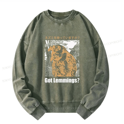 Tokyo-Tiger Do You Have Lemmings Japanese Washed Sweatshirt