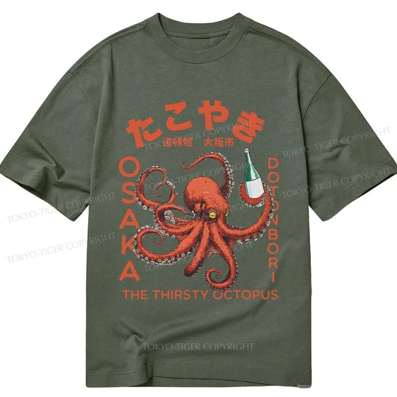 Tokyo-Tiger Octopus Drinks Soju Classic T-Shirt