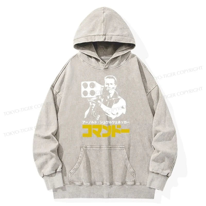 Tokyo-Tiger Commando In Japanese Washed Hoodie