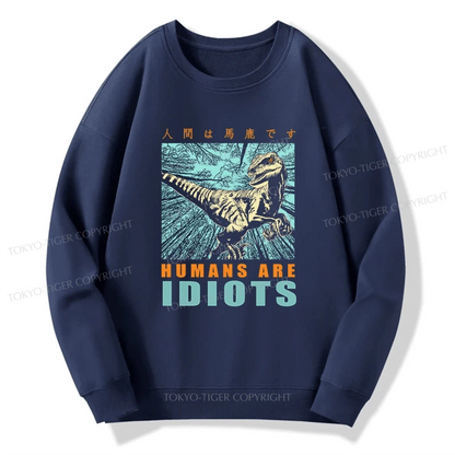 Tokyo-Tiger Mocking Dinosaurs Japanese Sweatshirt