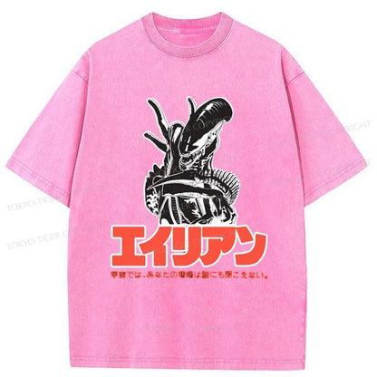 Tokyo-Tiger Japanese Monster Demons Washed T-Shirt