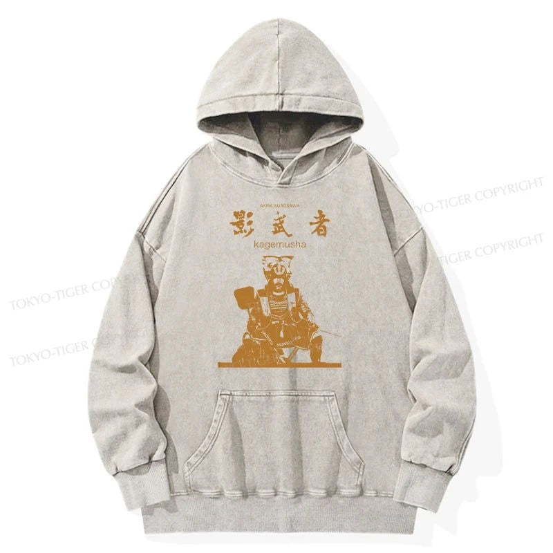 Tokyo-Tiger Japanese Shadow Samurai Washed Hoodie