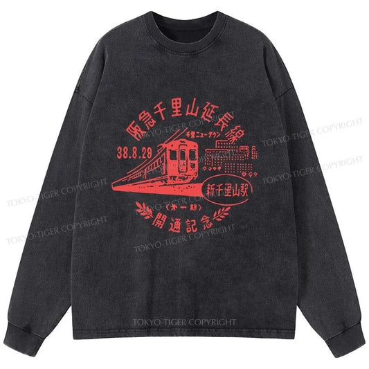 Tokyo-Tiger TOKYO 1929 Train Washed Long Sleeve T-Shirt