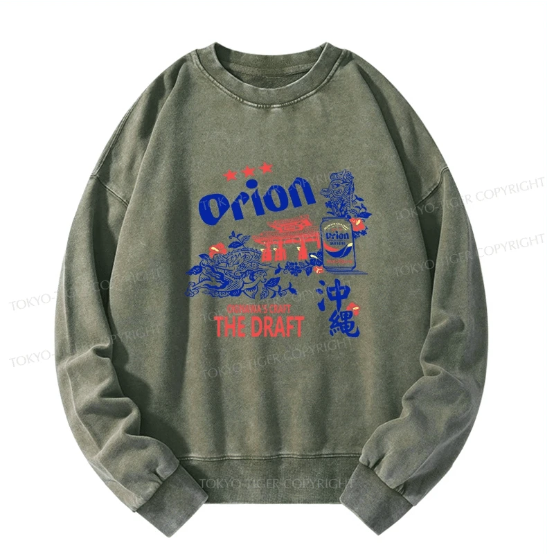 Tokyo-Tiger Orion Beer With Okinawa Washed Sweatshirt