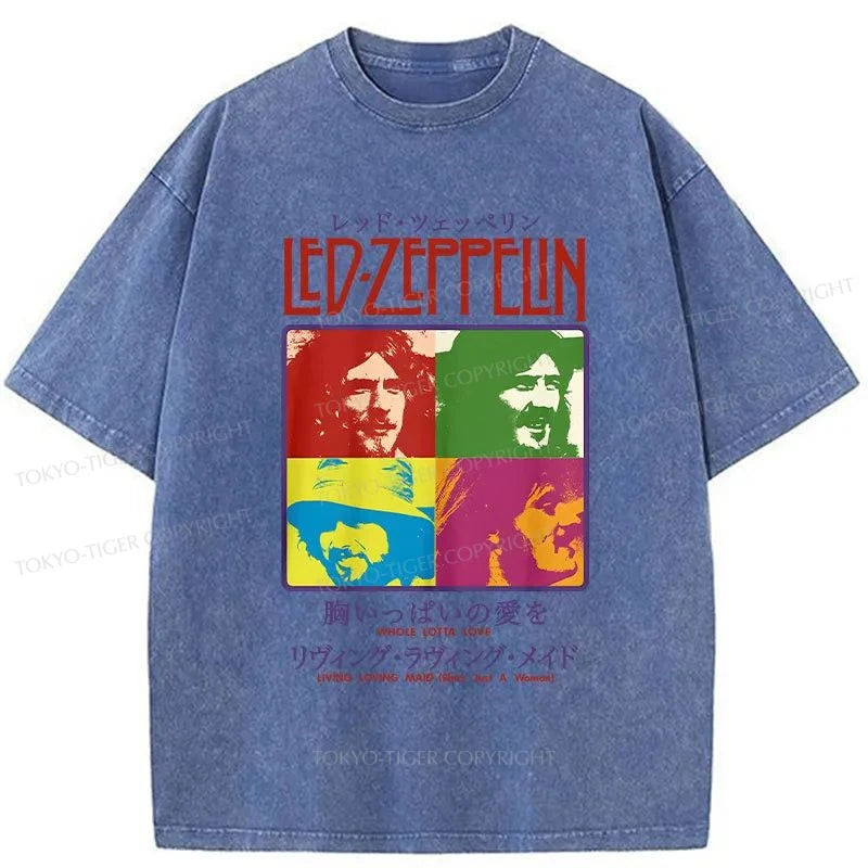 Tokyo-Tiger Led Zeppelin Japanese Washed T-Shirt