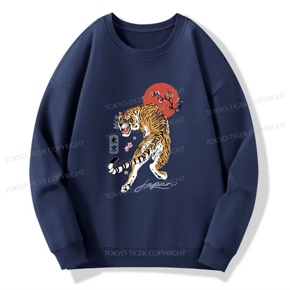 Tokyo-Tiger Tiger Blossom Japanese Sakura Sweatshirt