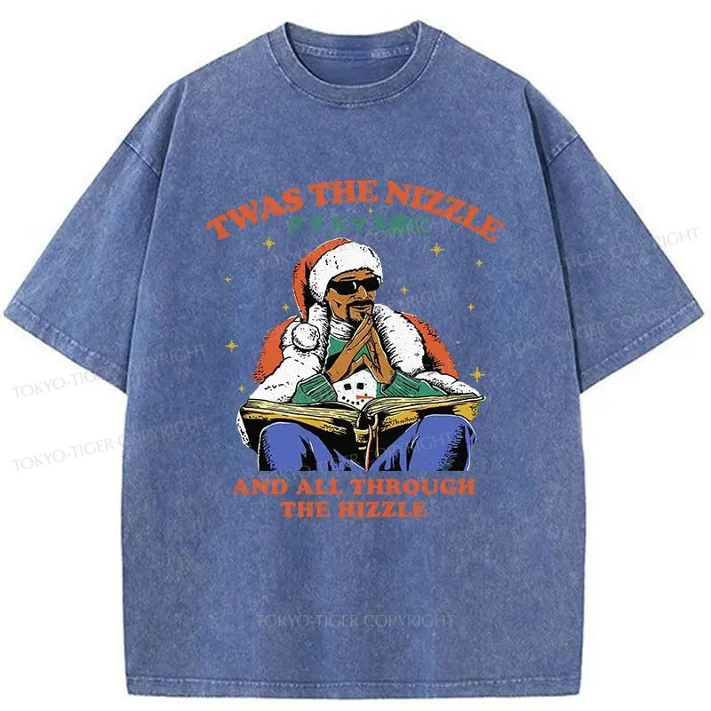 Tokyo-Tiger Christmas Funny Man Japan Washed T-Shirt