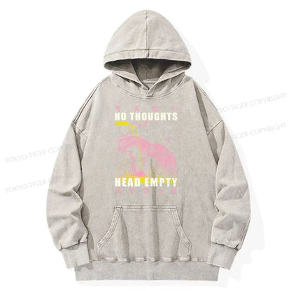 Tokyo-Tiger No Thoughts Head Empty Washed Hoodie