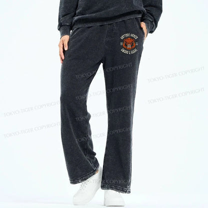 Tokyo-Tiger Japanese Hattori Hanzo Prints Washed Sweatpants