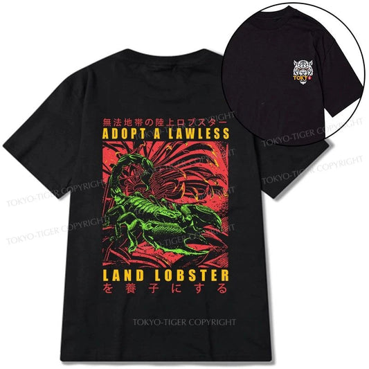 Tokyo-Tiger Adopting A Land Lobster Japanese Front Back Classic T-Shirt