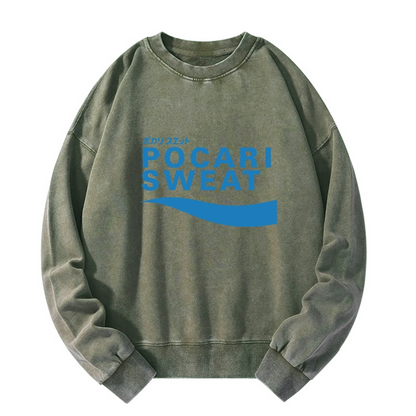 Tokyo-Tiger POCARI SWEAT Blue Washed Sweatshirt