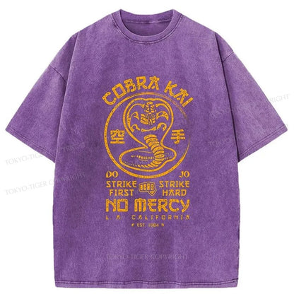 Tokyo-Tiger Karate Dojo Logo Cobra Kai Washed T-Shirt