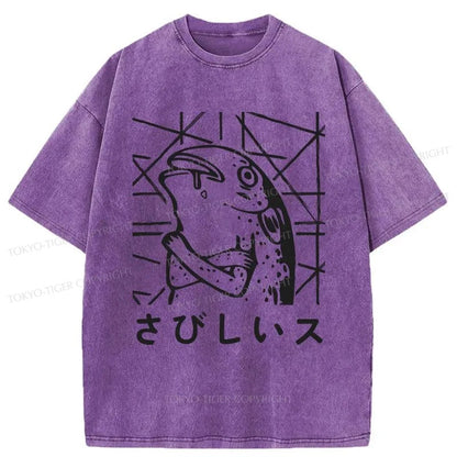 Tokyo-Tiger Lonely Fish Washed T-Shirt