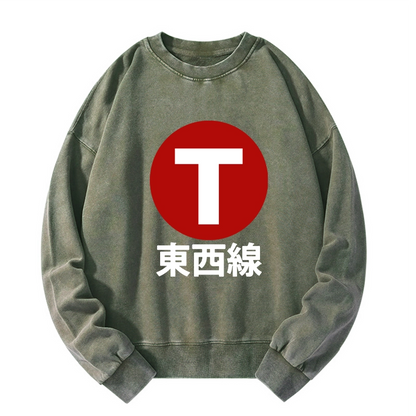 Tokyo-Tiger Tozai Line Kyoto Washed Sweatshirt