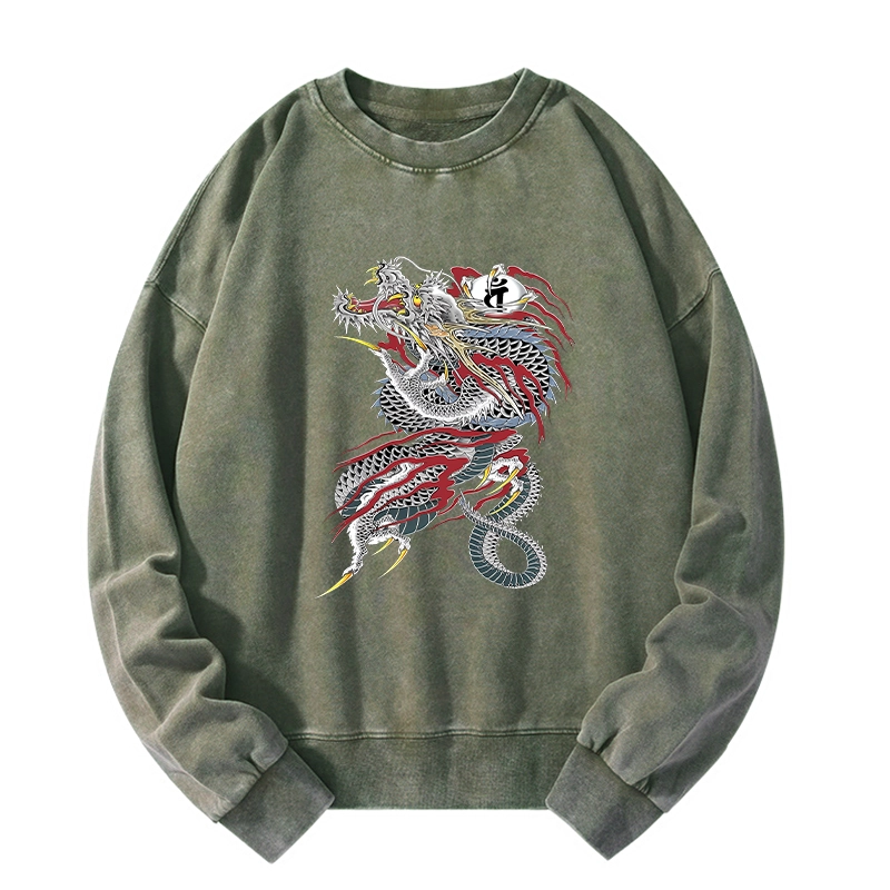 Tokyo-Tiger Dragon of Dojima Washed Sweatshirt