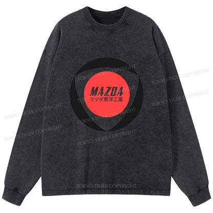 Tokyo-Tiger Rotary Japan Car Washed Long Sleeve T-Shirt