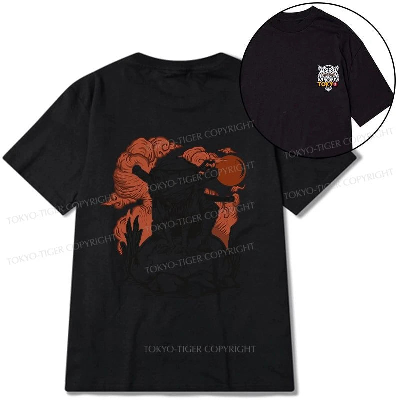 Tokyo-Tiger Ninja Frog Japanese Front Back Classic T-Shirt