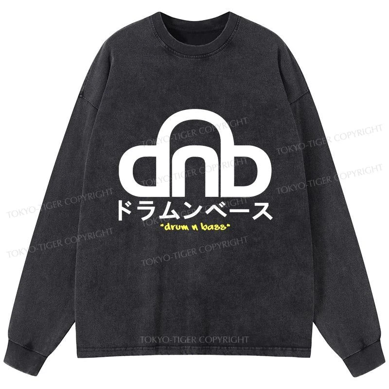 Tokyo-Tiger DNB Japan Washed Long Sleeve T-Shirt