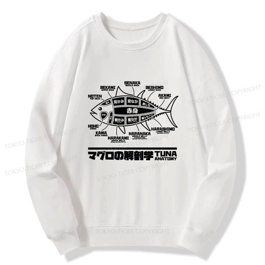 Tokyo-Tiger Tuna Dissection Map Japanese Sweatshirt