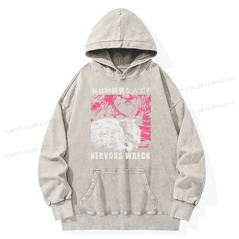 Tokyo-Tiger Nervous Wreck Washed Hoodie