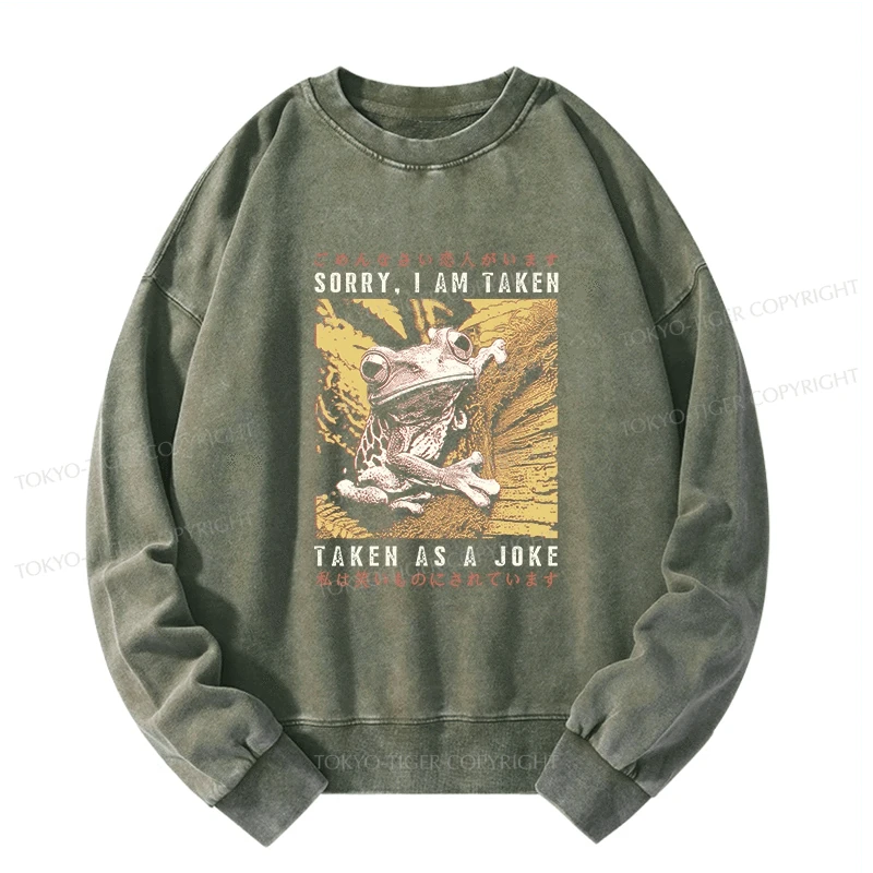 Tokyo-Tiger The Tragic Frog Japanese Washed Sweatshirt