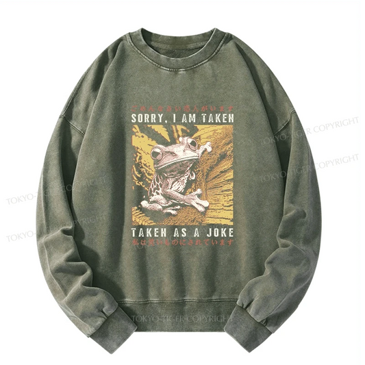 Tokyo-Tiger The Tragic Frog Japanese Washed Sweatshirt