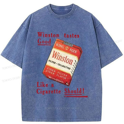 Tokyo-Tiger Winston Cigarettes Japanese Washed T-Shirt