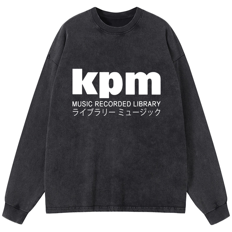 Tokyo-Tiger KPM Music Washed Long Sleeve T-Shirt