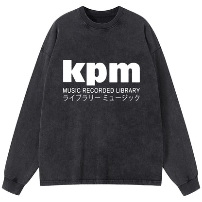 Tokyo-Tiger KPM Music Washed Long Sleeve T-Shirt