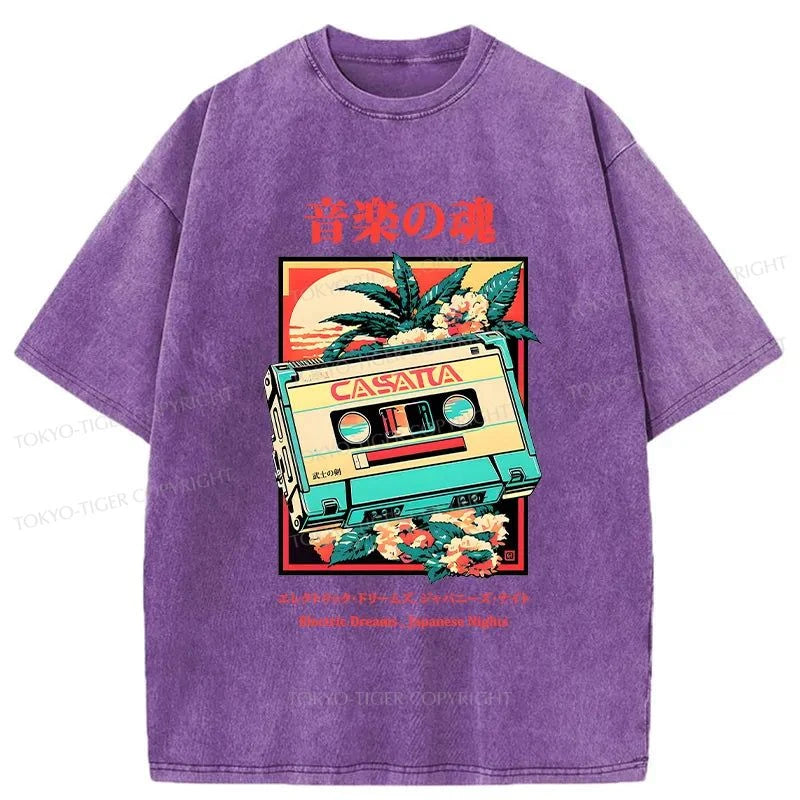 Tokyo-Tiger Beams Music Souls Japanese Washed T-Shirt