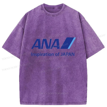 Tokyo-Tiger All Nippon Airways Washed T-Shirt