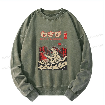 Tokyo-Tiger Spicy Wasabi Washed Sweatshirt