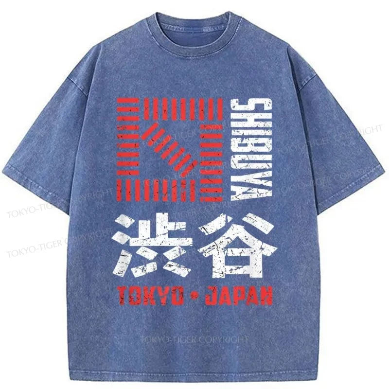 Tokyo-Tiger Shibuya Japan Washed T-Shirt