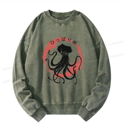 Tokyo-Tiger Vintage Octopus Japanese Washed Sweatshirt