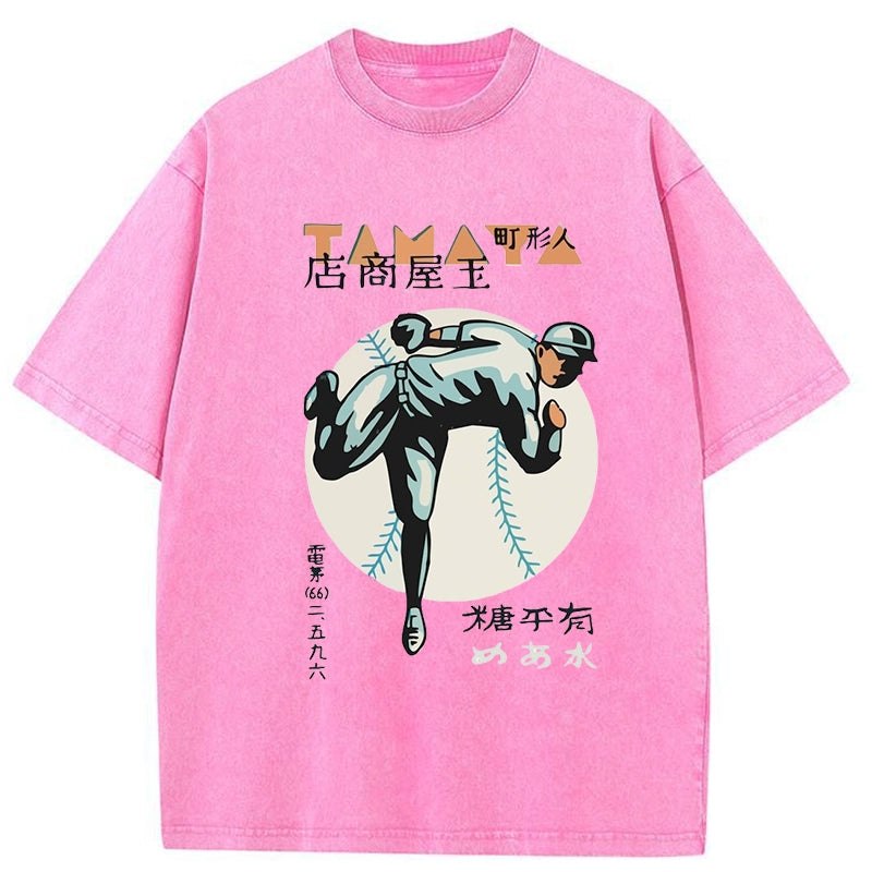 Tokyo-Tiger Baseball in Japan Washed T-Shirt