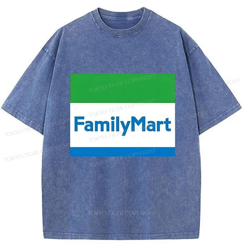 Tokyo-Tiger Family Mart Logo Washed T-Shirt