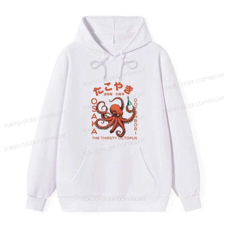 Tokyo-Tiger Octopus Drinks Soju Classic Hoodie