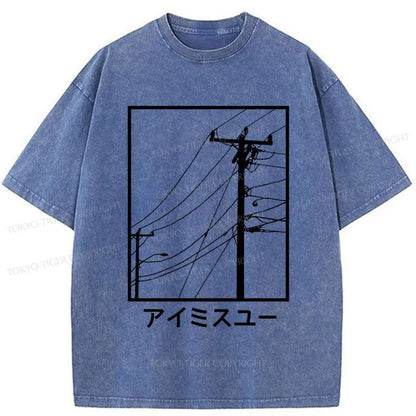 Tokyo-Tiger Wires And Cables Washed T-Shirt