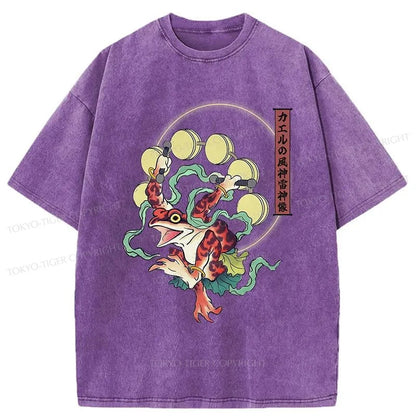 Tokyo-Tiger Frog Monster Japanese Washed T-Shirt