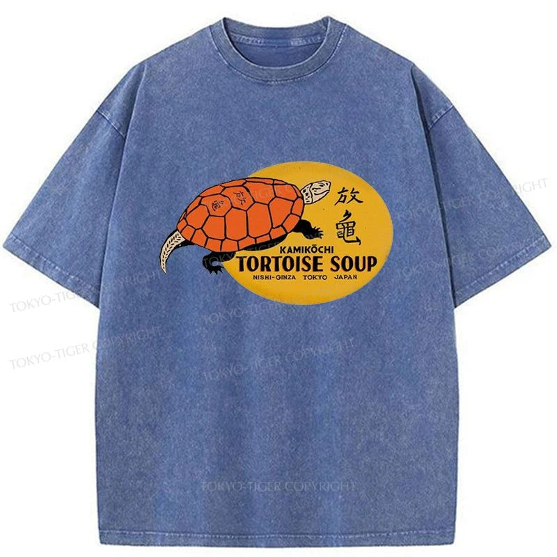 Tokyo-Tiger Japanese Tortoise Soup Washed T-Shirt