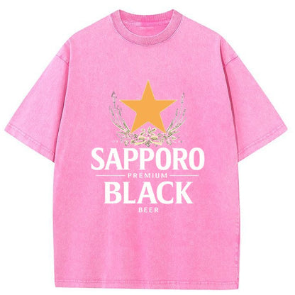 Tokyo-Tiger Sapporo Premium Black Washed T-Shirt