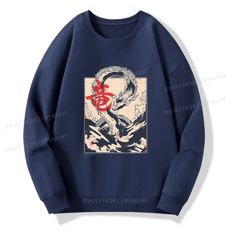 Tokyo-Tiger Sea Dragon Japanese Sweatshirt