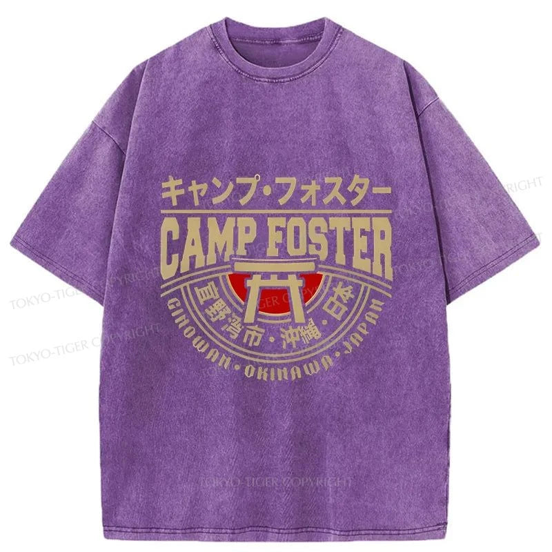 Tokyo-Tiger Camp Foster Okinawa Japanese Washed T-Shirt