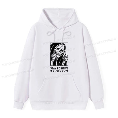 Tokyo-Tiger Stay Positive Skeleton Classic Hoodie